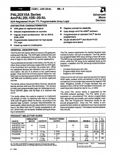 PAL20L4A Datasheet PDF Advanced Micro Devices