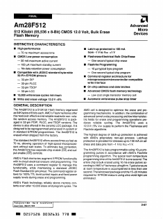 AM28F512-75PC Datasheet PDF Advanced Micro Devices