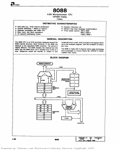 8088-1B Datasheet PDF Advanced Micro Devices