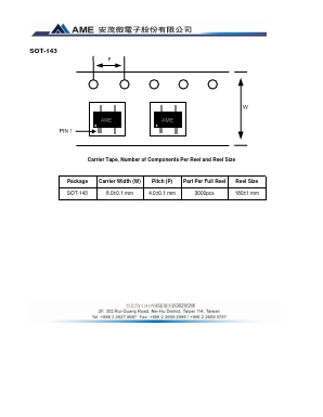 REEL-SOT-143 Datasheet PDF AME, Inc