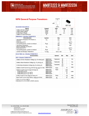 MMBT2222A Datasheet PDF America Semiconductor, LLC