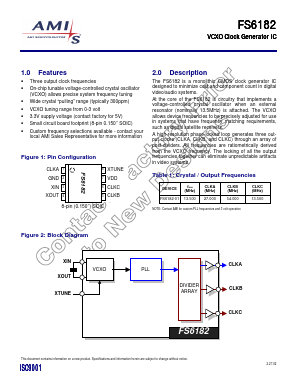 FS6182-01 Datasheet PDF AMI Semiconductor