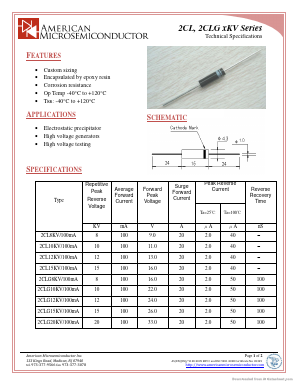 2CL15KV/100MA Datasheet PDF American Microsemiconductor