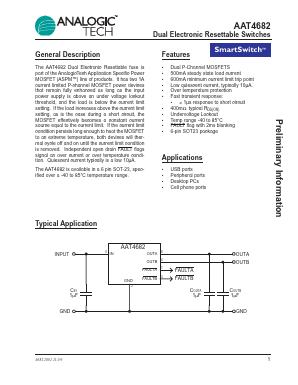 AAT4682IGU-T1 Datasheet PDF Advanced Analogic Technologies