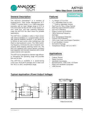 AAT1123IJS-0.6-T1 Datasheet PDF Advanced Analogic Technologies
