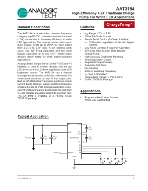 AAT3194 Datasheet PDF Advanced Analogic Technologies