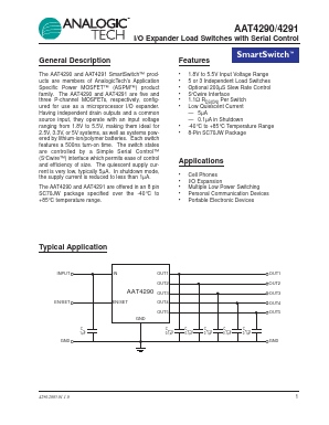 AAT4290 Datasheet PDF Advanced Analogic Technologies
