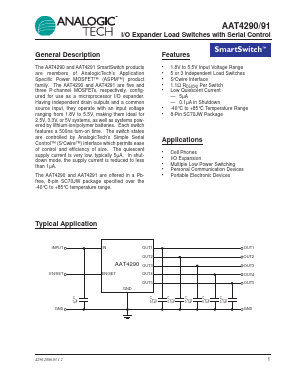 AAT4290 Datasheet PDF Advanced Analogic Technologies