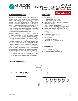 AAT3122 Datasheet PDF Advanced Analogic Technologies