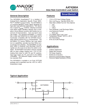 AAT4280A-3 Datasheet PDF Advanced Analogic Technologies