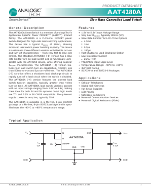 AAT4280AIJS-3-T1 Datasheet PDF Advanced Analogic Technologies
