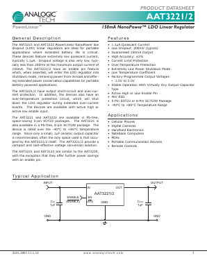 AAT3221 Datasheet PDF Advanced Analogic Technologies