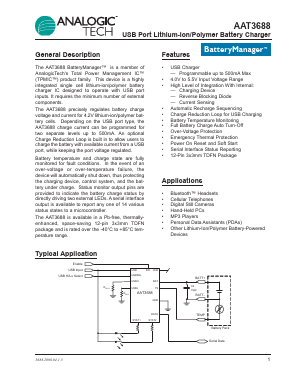 AAT3688 Datasheet PDF Advanced Analogic Technologies
