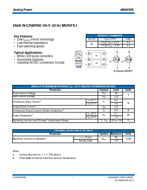 AMA930N Datasheet PDF Analog Power