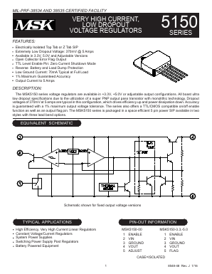 MSK5150-5.0TU Datasheet PDF Anaren Microwave