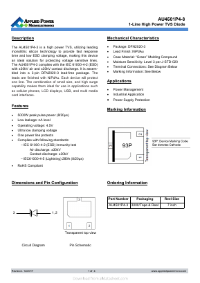 AU4501P4-3 Datasheet PDF Applied Power Microelectronics Co.,Ltd.