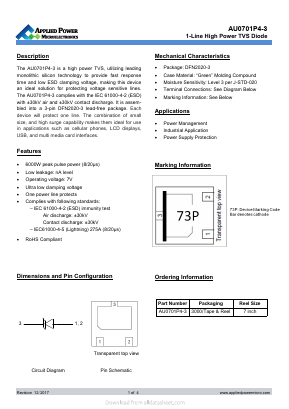 AU0701P4-3 Datasheet PDF Applied Power Microelectronics Co.,Ltd.
