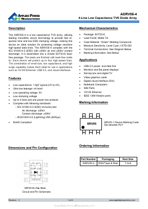 ASRV05-4 Datasheet PDF Applied Power Microelectronics Co.,Ltd.