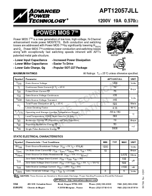 APT12057JLL Datasheet PDF Advanced Power Technology 