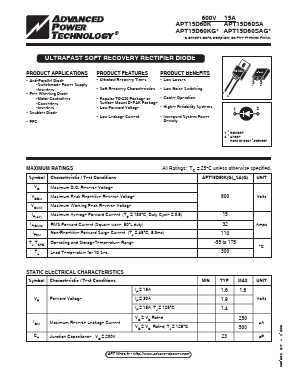 APT15D60KG Datasheet PDF Advanced Power Technology 