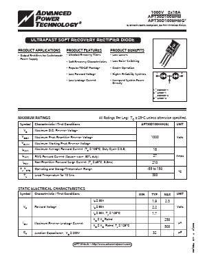 APT30D100BHB Datasheet PDF Advanced Power Technology 