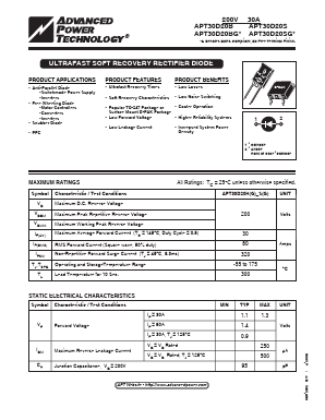 APT30D20B Datasheet PDF Advanced Power Technology 
