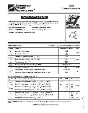 APT50GF120JRDQ3 Datasheet PDF Advanced Power Technology 