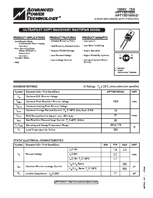 APT15D100K Datasheet PDF Advanced Power Technology 
