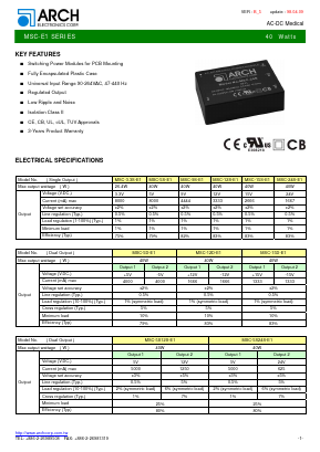 MSC-12D-E1 Datasheet PDF ARCH Electronics