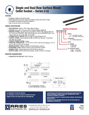 12019 Datasheet PDF Aries Electronics, Inc.