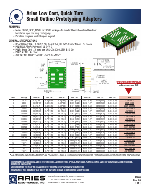 LCQT-SOT23 Datasheet PDF Aries Electronics, Inc.