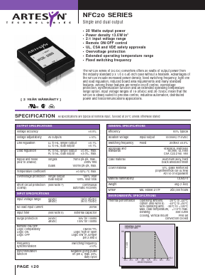 NFC20-24S12 Datasheet PDF Artesyn Technologies