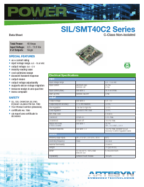SMT40C2 Datasheet PDF Artesyn Technologies