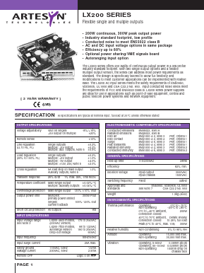 LX200-4624-S Datasheet PDF Artesyn Technologies
