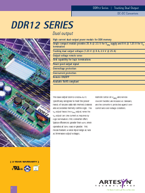 DDR12 Datasheet PDF Artesyn Technologies