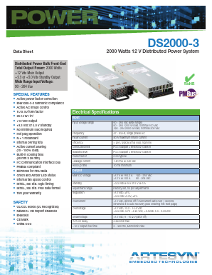 DS2000-3 Datasheet PDF Artesyn Technologies