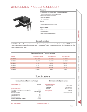 DS-0333 Datasheet PDF All Sensors Corporation