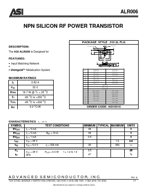 ASI10510 Datasheet PDF Advanced Semiconductor