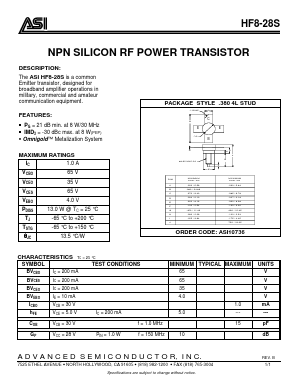 ASI10736 Datasheet PDF Advanced Semiconductor