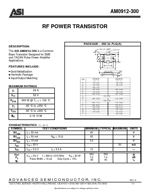 AM0912-300 Datasheet PDF Advanced Semiconductor