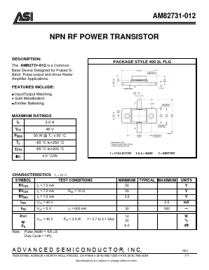AM82731-012 Datasheet PDF Advanced Semiconductor
