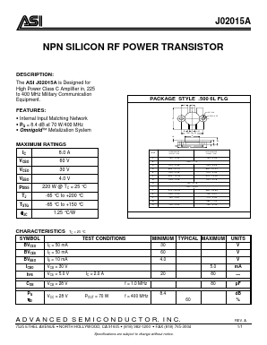J02015A Datasheet PDF Advanced Semiconductor