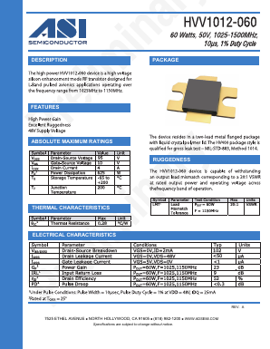 HVV1012-060 Datasheet PDF Advanced Semiconductor