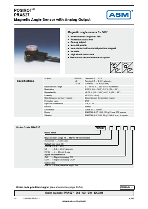 PRAS27-15-L1-CW-KAB2M Datasheet PDF ASM GmbH