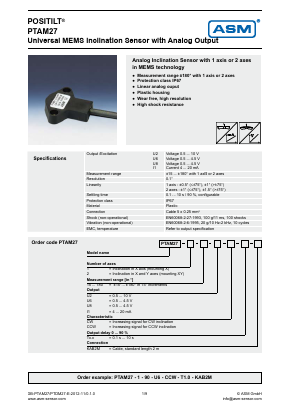 PTAM27 Datasheet PDF ASM GmbH