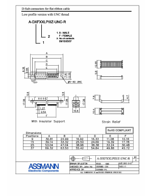 A-DSF37LPIII-Z-UNC-R Datasheet PDF Assmann Electronics Inc.