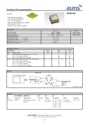 APQO08 Datasheet PDF auris-GmbH
