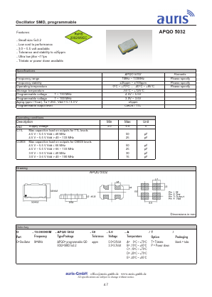 APQO5032 Datasheet PDF auris-GmbH
