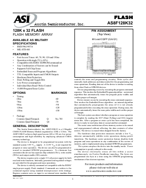 AS8F128K32Q1-120/Q Datasheet PDF Austin Semiconductor