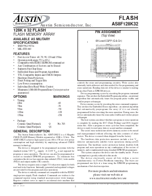 AS8F128K32Q1-120/XT Datasheet PDF Austin Semiconductor